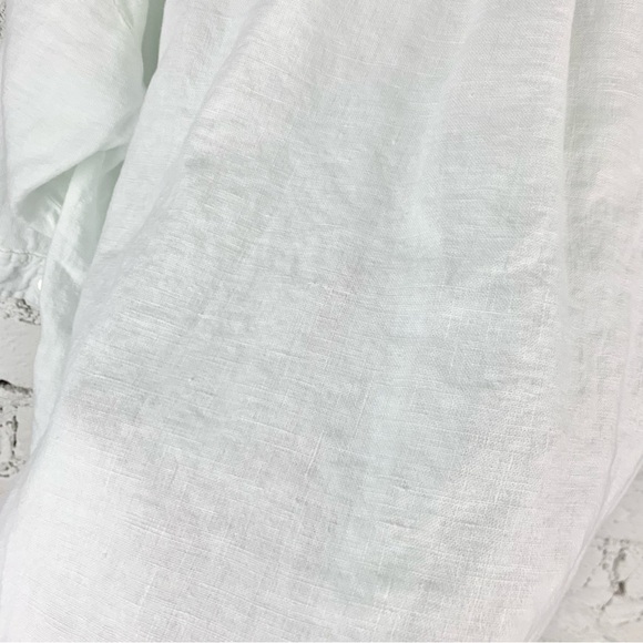 Evereve Kut from the Kloth Zuma Drop Shoulder Button Down Blue White XL - Picture 11 of 15